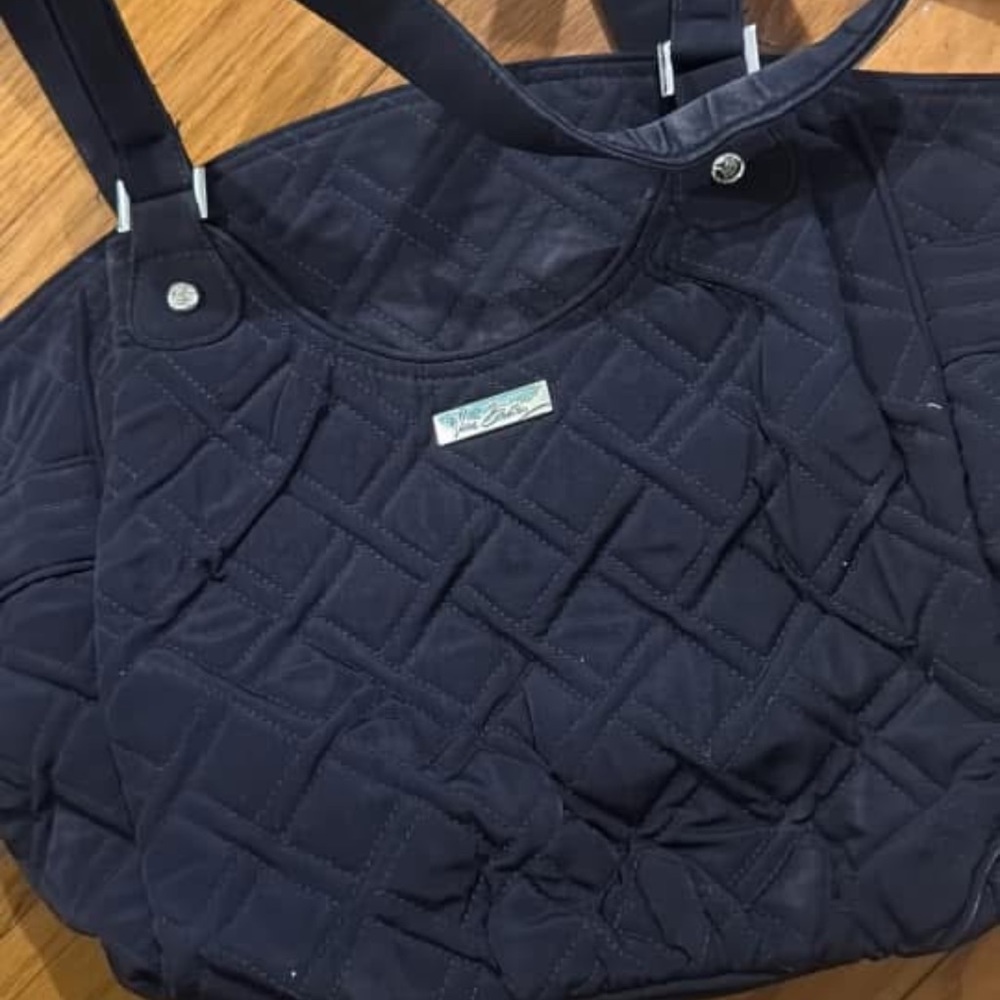 Vera Bradley Quilted Navy Tote Bag